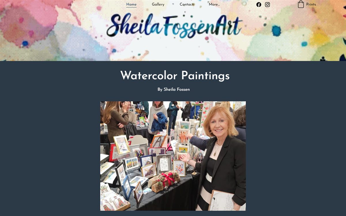 sheilafossenart.com homepage